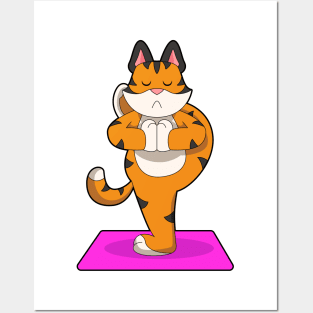 Tiger Yoga Meditation Posters and Art